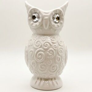 Ashland White Ceramic Owl Vase